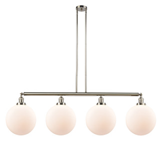 Innovations - 214-PN-G201-12 - Four Light Island Pendant - Franklin Restoration - Polished Nickel