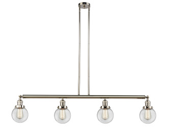 Innovations - 214-PN-G202-6-LED - LED Island Pendant - Franklin Restoration - Polished Nickel