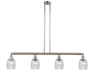 Innovations - 214-PN-G302 - Four Light Island Pendant - Franklin Restoration - Polished Nickel