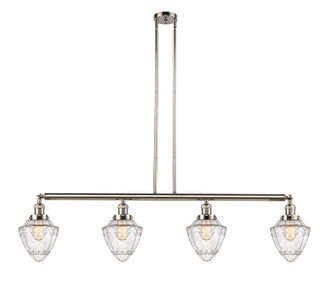 Innovations - 214-PN-G664-7 - Four Light Island Pendant - Franklin Restoration - Polished Nickel