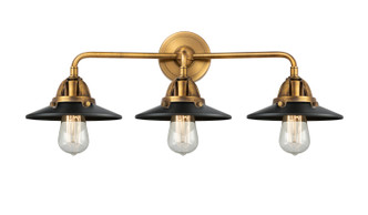 Innovations - 288-3W-BB-M6-BK - Three Light Bath Vanity - Nouveau 2 - Brushed Brass