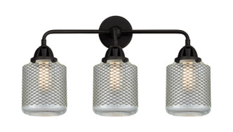 Innovations - 288-3W-BK-G262 - Three Light Bath Vanity - Nouveau 2 - Matte Black