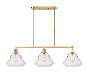 Innovations - 422-3I-SB-10CL - Three Light Island Pendant - Satin Brass