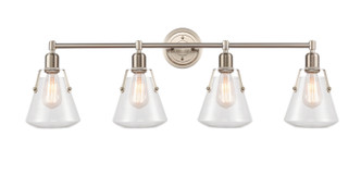 Innovations - 422-4W-SN-7CL - Four Light Bath Vanity - Satin Nickel