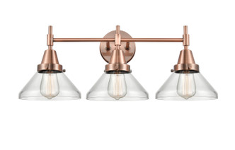 Innovations - 447-3W-AC-G4472 - Three Light Bath Vanity - Caden - Antique Copper