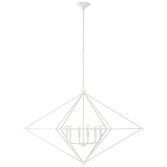 Visual Comfort Signature - JN 5093PW - Six Light Linear Lantern - Afton - Plaster White