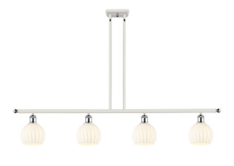 Innovations - 516-4I-WPC-G1217-6WV - LED Island Pendant - Ballston - White Polished Chrome