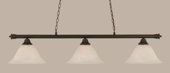 Toltec Lighting - 373-DG-5831 - Three Light Billiard Bar - Oxford - Dark Granite