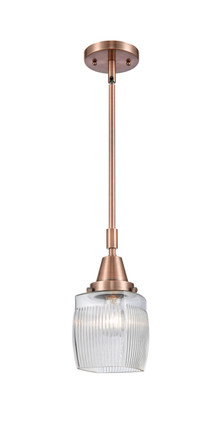 Innovations - 447-1S-AC-G302-LED - LED Mini Pendant - Caden - Antique Copper