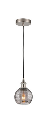 manufacturer_finish:Brushed Satin Nickel|manufacturer_glass:Light Smoke Athens Deco Swirl|light_output:220.00lm|color_temperature:2200K|cri:99