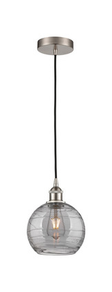 manufacturer_finish:Brushed Satin Nickel|manufacturer_glass:Light Smoke Athens Deco Swirl|light_output:220.00lm|color_temperature:2200K|cri:99