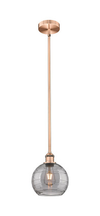 manufacturer_finish:Antique Copper|manufacturer_glass:Light Smoke Athens Deco Swirl|light_output:220.00lm|color_temperature:2200K|cri:99