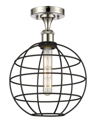 Innovations - 516-1C-PN-CE-10-BK - LED Semi-Flush Mount - Ballston - Polished Nickel