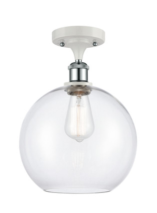 Innovations - 516-1C-WPC-G122-10 - One Light Semi-Flush Mount - Ballston - White Polished Chrome