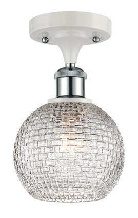 Innovations - 516-1C-WPC-G122C-6CL - One Light Semi-Flush Mount - Ballston - White Polished Chrome