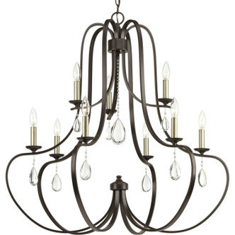 Progress Lighting - P400088-020 - Nine Light Chandelier - Anjoux - Antique Bronze