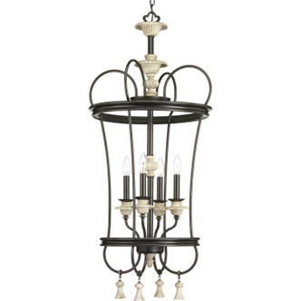 Progress Lighting - P500091-077 - Four Light Pendant - Bergamo - Forged Bronze