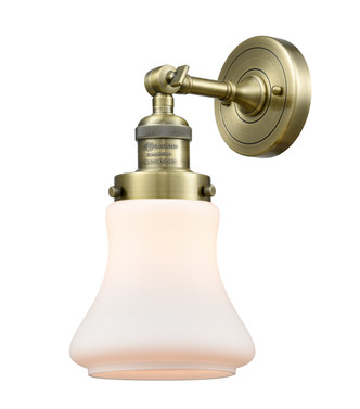 manufacturer_finish:Antique Brass|manufacturer_glass:Matte White Bellmont|light_source:LED|light_output:220.00lm|color_temperature:2200K|cri:99