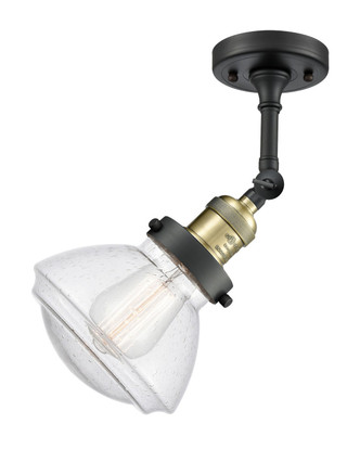 manufacturer_finish:Black Antique Brass|manufacturer_glass:Seedy Olean|light_output:245.00lm|color_temperature:2100K|cri:98