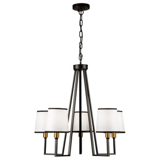 Artcraft - SC13345BK - Five Light Chandelier - Coco - Gold Black