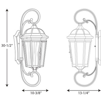 Verdae Three Light Large Wall Lantern (P560017-020)