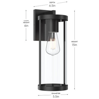Kagen One Light Outdoor Wall Mount (P560395-31M)