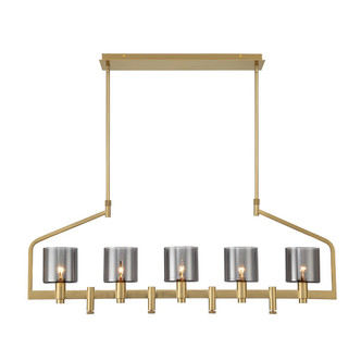 Eurofase - 45652-011 - Five Light Linear Chandelier - Decato - Satin Gold Paint