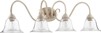 Quorum - 5110-4-170 - Four Light Vanity - Spencer - Persian White w/ Clear/Seeded Quorum - 5110-4-170 - Four Light Vanity - Spencer - Persian White w/ Clear/Seeded