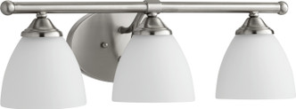 Quorum - 5150-3-65 - Three Light Vanity - Brooks - Satin Nickel w/ Satin Opal