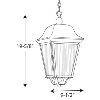 Kiawah Three Light Hanging Lantern (P550001-031)