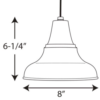 District One Light Hanging Lantern (P5535-82)