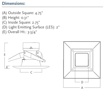 LED Retrofit Sq LED Recessed Trim (P8180-09-30K)