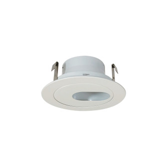 Nora Lighting - NS-47 - 4 Surface Adjustable Slot Aperture Trim W/ Metal Ring - Rec Inc 4 Trim - White