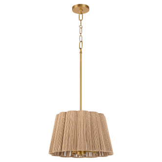 Quorum - 851-3-47 - Three Light Pendant - Anton - Brushed Brass