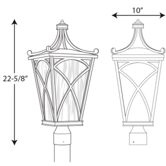 Cadence Three Light Post Lantern (P6442-108)