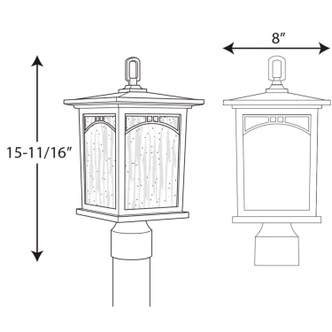 Residence One Light Post Lantern (P6452-20)