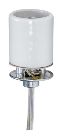 Satco - 80-2384 - Medium Glazed Porc Skt W/ Cap