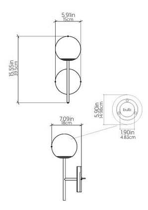 Petra One Light Wall Lamp (4208.12)