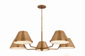 Hudson Valley - 9705-PBR - Five Light Chandelier - Tannersville - Patina Brass