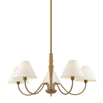 Mitzi - H1163805-PBR - Five Light Chandelier - Bennie - Patina Brass