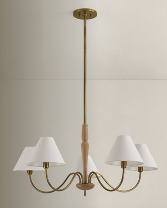 Bennie Five Light Chandelier (H1163805-PBR)