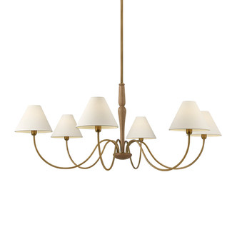 Mitzi - H1163806-PBR - Six Light Chandelier - Bennie - Patina Brass