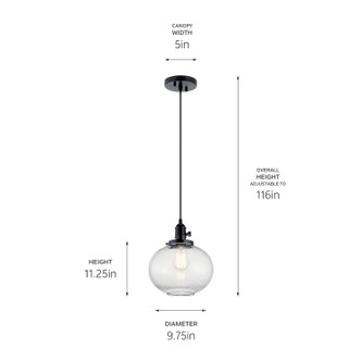 Avery One Light Mini Pendant (43852BK) Avery One Light Mini Pendant (43852BK)