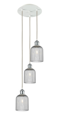 Innovations - 113B-3P-WPC-G559-5SM - Three Light Pendant - Ballston - White Polished Chrome