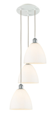 Innovations - 113B-3P-WPC-GBD-91 - LED Pendant - Ballston - White Polished Chrome