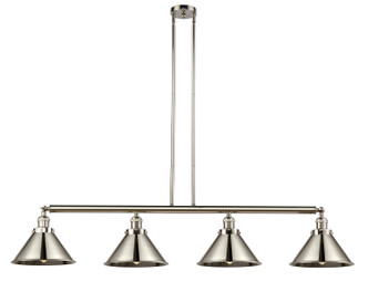 Innovations - 214-PN-M10-PN - Four Light Island Pendant - Franklin Restoration - Polished Nickel