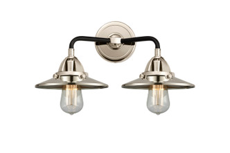 Innovations - 288-2W-BPN-M1-PN - Two Light Bath Vanity - Nouveau 2 - Black Polished Nickel