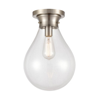 Innovations - 414-1F-SN-10CL - One Light Flush Mount - Satin Nickel