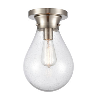 Innovations - 414-1F-SN-8SDY - One Light Flush Mount - Satin Nickel