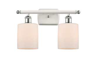 Innovations - 516-2W-WPC-G111 - Two Light Bath Vanity - Ballston - White Polished Chrome